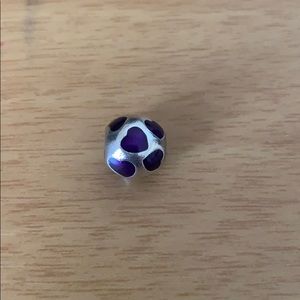 Pandora Purple Hearts 💜 Silver Bead